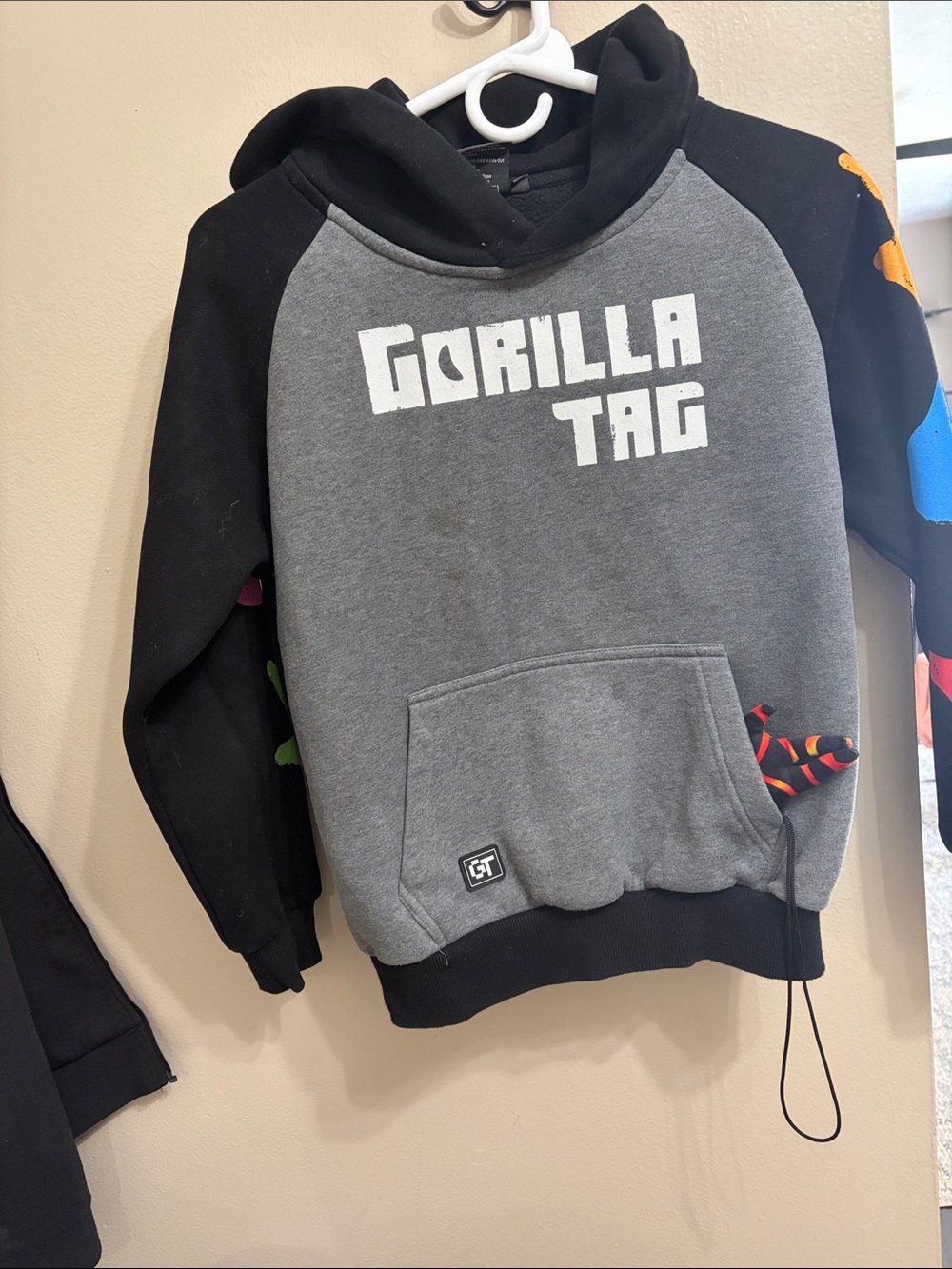 Genuine Gorilla Tag Logo Hoodie - includes a toy strapped to the hoodie. - Picture 3 of 7